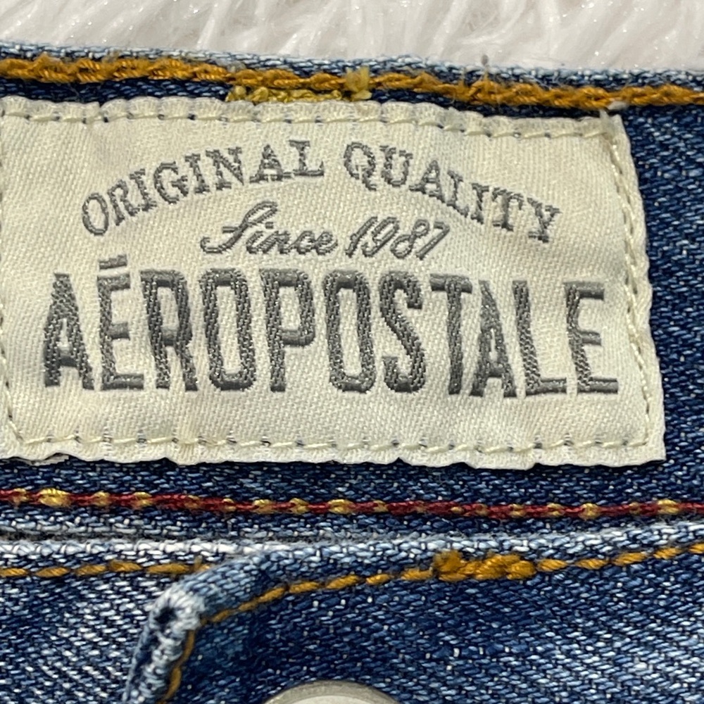 Aeropostale ESSEX STRAIGHT LEG DISTRESSED MENS SIZE 32/30 Light Blue Jeans - Picture 4 of 6